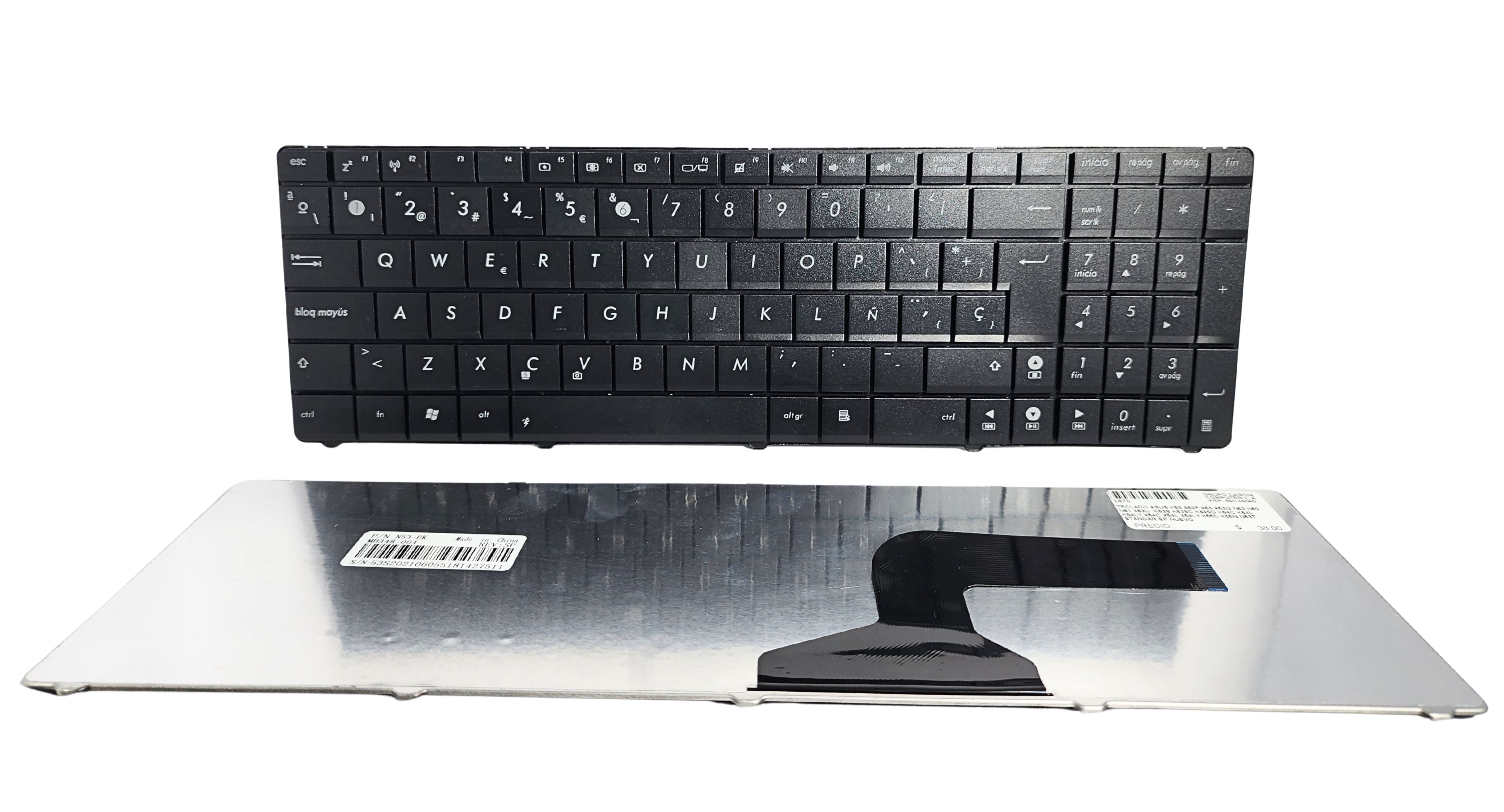TECLADO PARA LAPTOP ASUS A52 A52j A52DR A52DY A54L A53S X53E X53S X55 X55A X55C X55U X55V X55VD X55A MODEL: mp-10a76e0